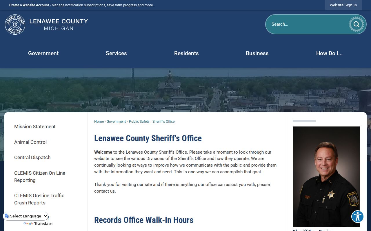 Lenawee County Sheriff's Office source for arrest lookup