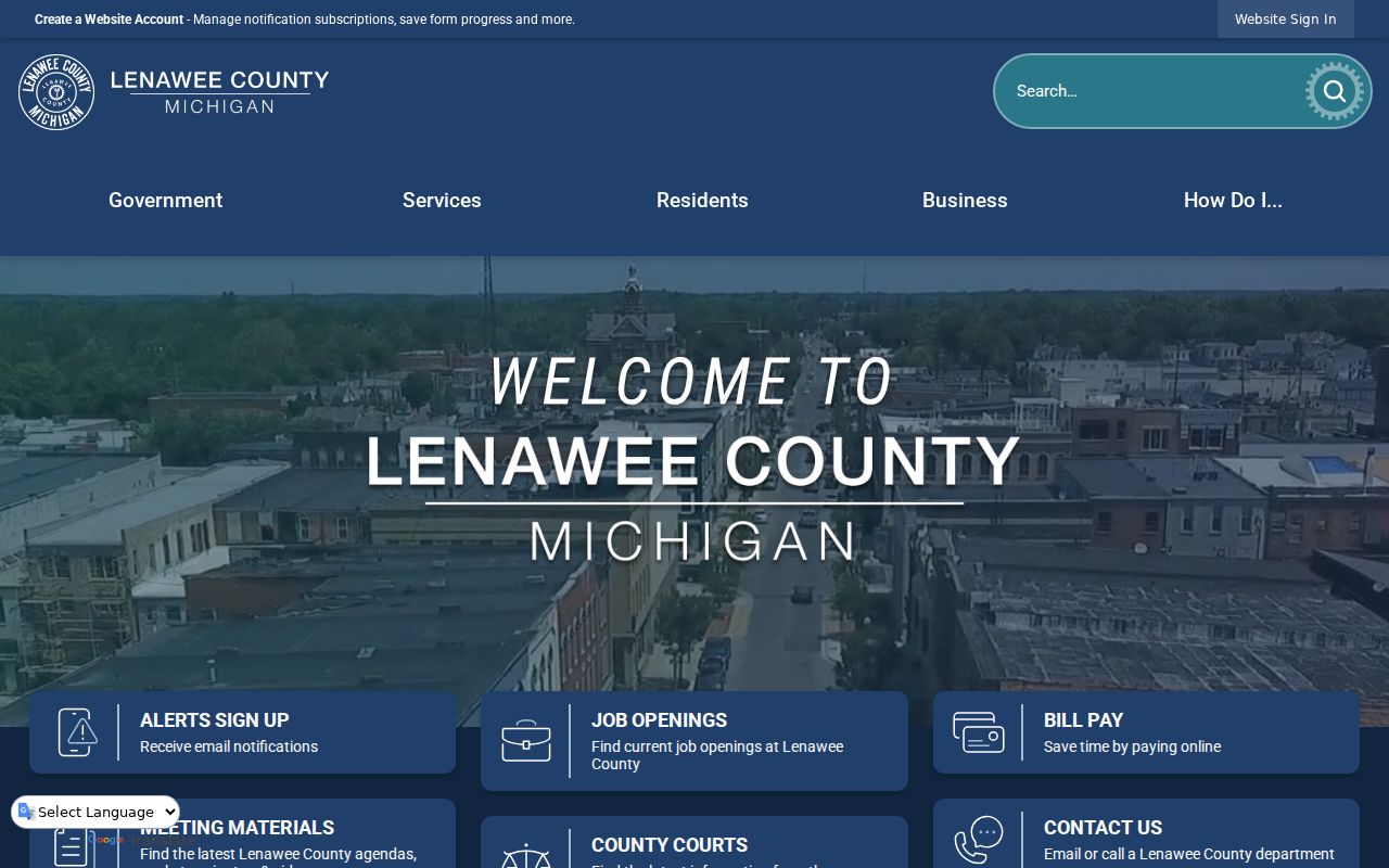 Lenawee County criminal history government directory
